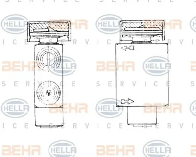 8UW 351 234-031 BEHR/HELLA/PAGID Расширительный клапан кондиционера