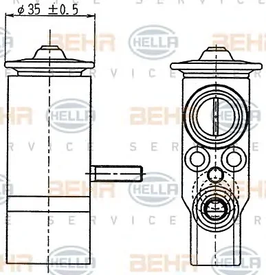 Расширительный клапан кондиционера BEHR/HELLA/PAGID 8UW 351 239-021