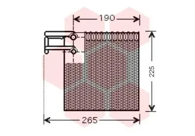 1300V257 VAN WEZEL Испаритель, кондиционер