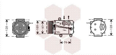1800K339 VAN WEZEL Компрессор, кондиционер