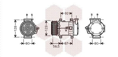 1800K432 VAN WEZEL Компрессор, кондиционер