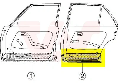 Дверь, кузов VAN WEZEL 3010278