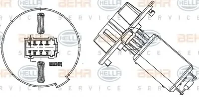 9ML 351 321-551 BEHR/HELLA/PAGID Резистор печки (отопителя)