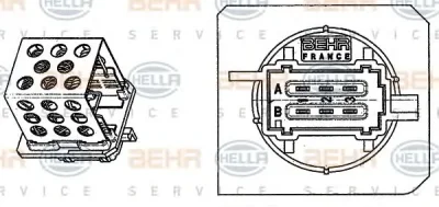 Резистор печки (отопителя) BEHR/HELLA/PAGID 9ML 351 332-241