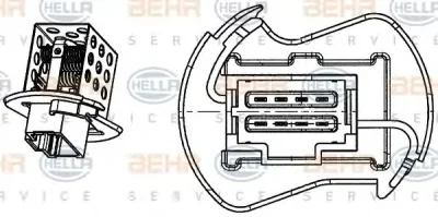 9ML 351 332-251 BEHR/HELLA/PAGID Резистор печки (отопителя)