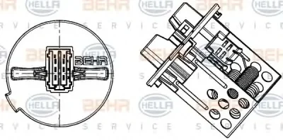 9ML 351 332-281 BEHR/HELLA/PAGID Резистор печки (отопителя)