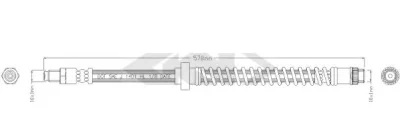 339053 GKN SPIDAN/LOEBRO Тормозной шланг