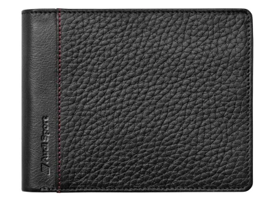 Мужской кожаный кошелек Audi Sport Men's Wallet Leather, Black VAG 3141700700