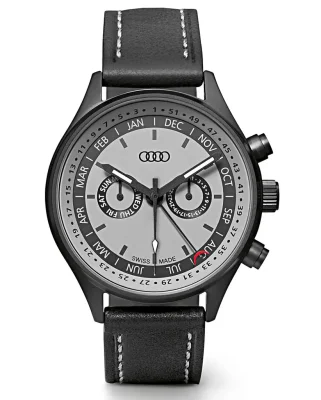 Наручные часы унисекс Audi Watch with calendar week, grey/black VAG 3101600400