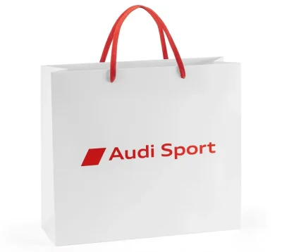 Бумажный подарочный пакет Audi Sport Paper bag, White, Size M VAG 7281900202