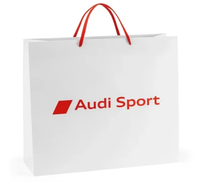 Бумажный подарочный пакет Audi Sport Paper bag, White, Size L VAG 7281900203