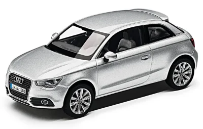 Модель автомобиля Audi A1 Ice Silver, Scale 1 43 VAG 5011001013