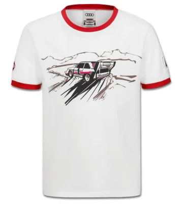 Детская футболка Audi heritage T-Shirt, Kids, Offwhite VAG 3201800205