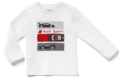 Детская футболка с длинным рукавом Audi Sport Longsleeve, Babys, white VAG 3201900701