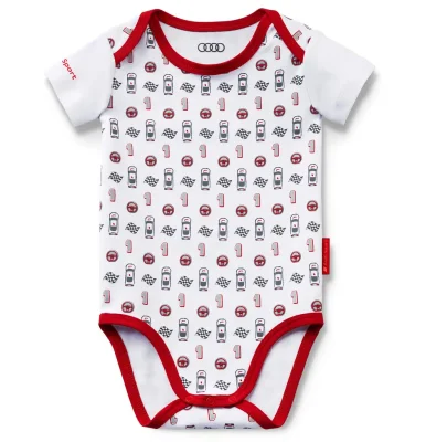 Боди Audi Sport Body, Babys, white/red VAG 3201900401