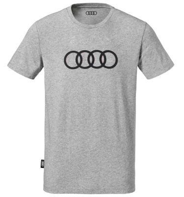 Мужская футболка Audi Rings Mens T-Shirt, Grey VAG 3131701812