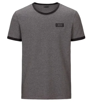 Мужская футболка Audi T-Shirt Ringe, Mens, grey/black VAG 3132100102