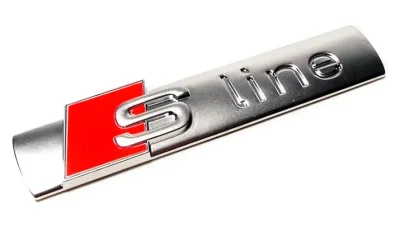 Металлический шильдик на кузов автомобиля Audi S line Metall Badge VAG 8N0853601A