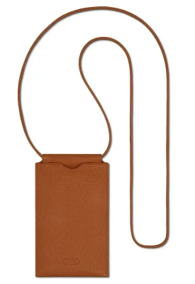 Кожаный футляр для телефона Audi Phone Pouch Leather, brown VAG 3152101420