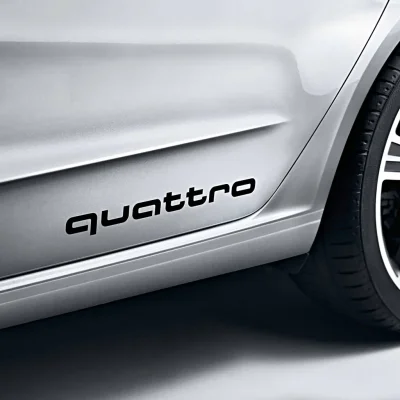 Комплект из двух наклеек Audi quattro Sticker Set - Brilliant Black VAG 4G0064317AY9B