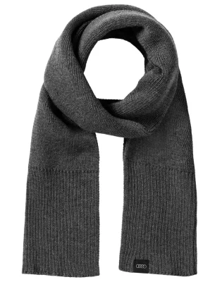 Вязаный шарф унисекс Audi Unisex Knitted Scarf, Grey VAG 3131701200