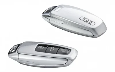Пластиковая крышка для ключа Audi Rings Key Cover, Floret Silver Metallic VAG 4N0071208AZ7G