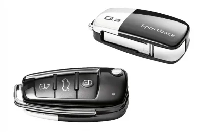 Пластиковая крышка для ключа Audi Q3 Sportback Key Cover, glacier white/brilliant black VAG 83F071208S9R