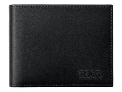 Мужской кожаный мини-кошелек Audi mini Wallet Leather, Mens, black/red VAG 3151900400