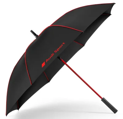 Большой зонт-трость Audi Sport Stick Umbrella, black/red VAG 3122000200