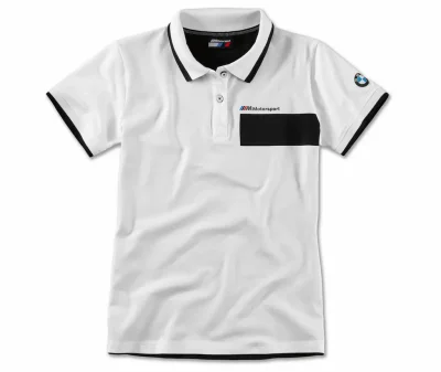 Женская рубашка-поло BMW M Motorsport Polo Shirt, Ladies, Black/White BMW 80142461076