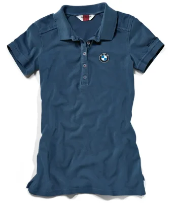 Женская рубашка-поло BMW Motorrad Logo Classic Polo Shirt, Ladies, Blue BMW 76898352145