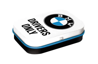 Металлическая коробка BMW Drivers Only Mint Box, White, Nostalgic Art BMW NA81344