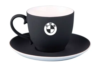 Чайная пара BMW Cup and Saucer Set, 250ml, Black/White BMW 80232A25209