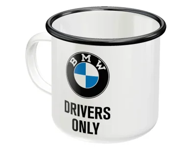 Стальная эмалированная кружка BMW Drivers Only Enamel Mug, Nostalgic Art, 360ml BMW NA43210