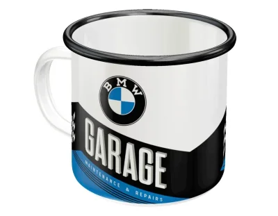 Стальная эмалированная кружка BMW Garage Enamel Mug, Nostalgic Art, 360ml BMW NA43216
