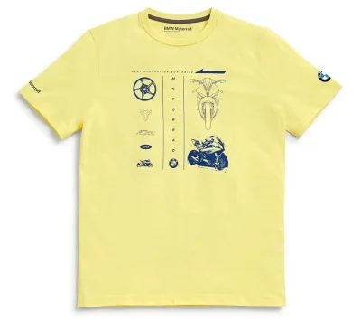 Футболка унисекс BMW Motorrad T-Shirt, S 1000 RR, Unisex, Yellow BMW 76619446568