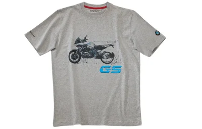 Футболка унисекс BMW Motorrad T-shirt Unisex, R 1200 GS, Grey BMW 76618392193