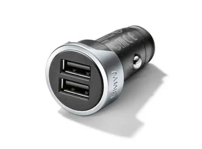 Оригинальное зарядное устройство BMW USBх2 от бортовой сети автомобиля BMW 65412458285