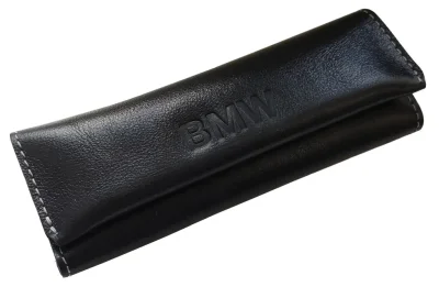 Кожаный футляр для ключей BMW Key Pouch, Leather, Black BMW 80607A25553