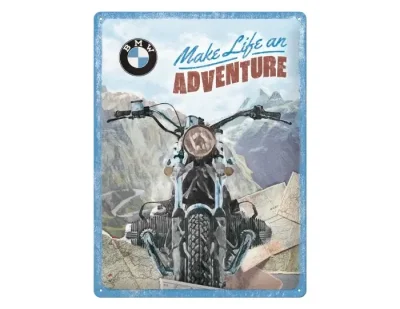 Металлическая пластина BMW Tin Sign Make Life an Adventure, 30x40, Nostalgic Art BMW NA23333