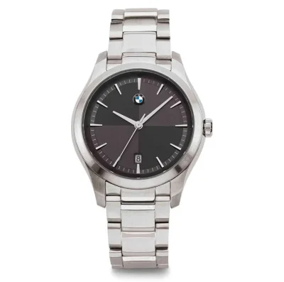 Мужские наручные часы BMW Logo 3 Hand Watch, Men, Silver/Grey BMW 80262467632