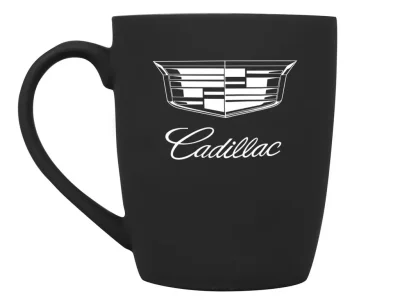Фарфоровая кружка Cadillac Logo Mug, Soft-touch, 360ml, Black/White GM CD0A2531