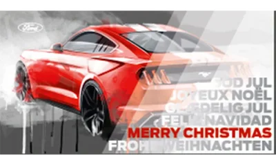 Новогодняя открытка Ford Mustang FORD 36100587