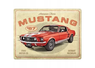 Металлическая пластина Ford Mustang American Classic Tin Sign, 30x40, Nostalgic Art FORD NA23298