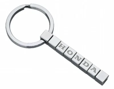 Брелок кубики Honda Letter Logo Keychain, Metall, Silver HONDA FK1612HN