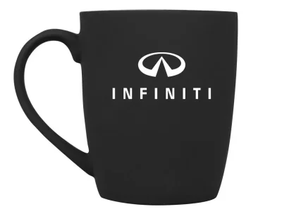 Фарфоровая кружка Infiniti Logo Mug, Soft-touch, 360ml, Black/White NISSAN INFA2500400