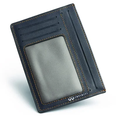 Кожаная обложка для документов Infiniti Leather Document Wallet, Small, Dark Blue/Grey NISSAN FKW2200I