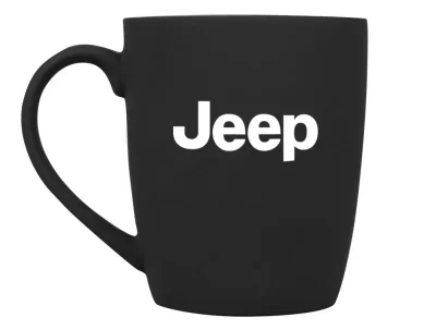 Фарфоровая кружка Jeep Logo Mug, Soft-touch, 360ml, Black/White CHRYSLER 56A25034