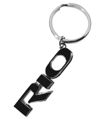 Металлический брелок с кольцом Kia Rio Metall Keyring, Silver-Black HYUNDAI/KIA/MOBIS R8480AC506KB