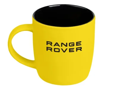 Фарфоровая кружка Range Rover Logo Mug, Soft-touch, 350ml, Yellow/Black LAND ROVER LGMA259YLA